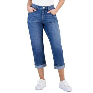 Style & Co. 4 Petite Mid-Rise Curvy-Fit Roll Cuff Capri Jeans NWT